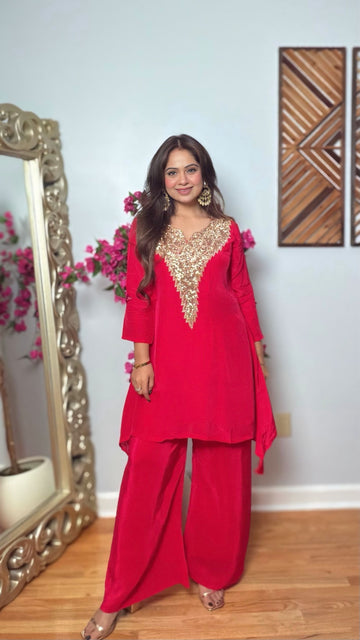Aaradhya Crepe Silk Cord Set
