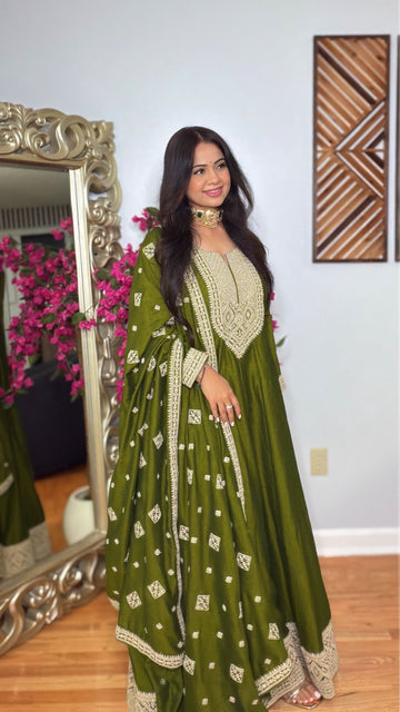 Zayva Anarkali Gown with Dupatta