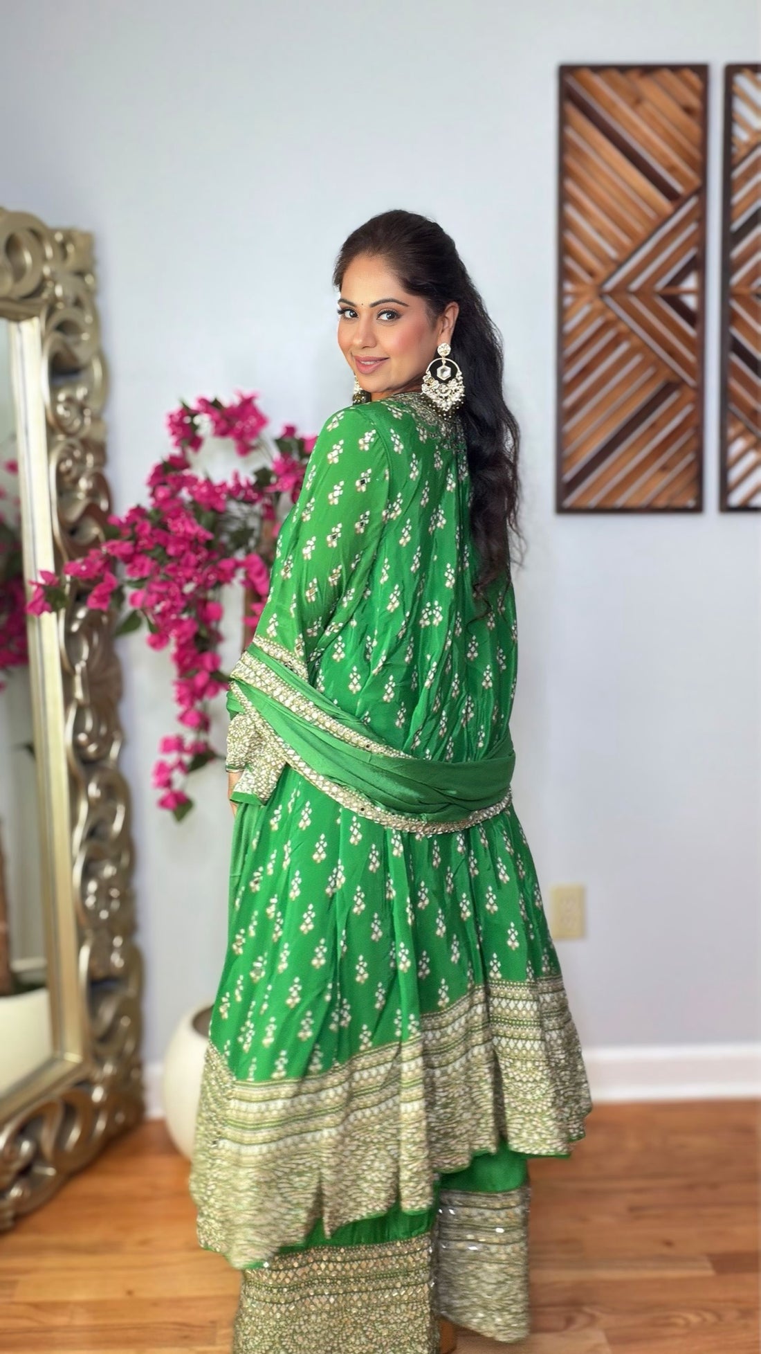 Avyanna Mirror Choga Palazzo Set