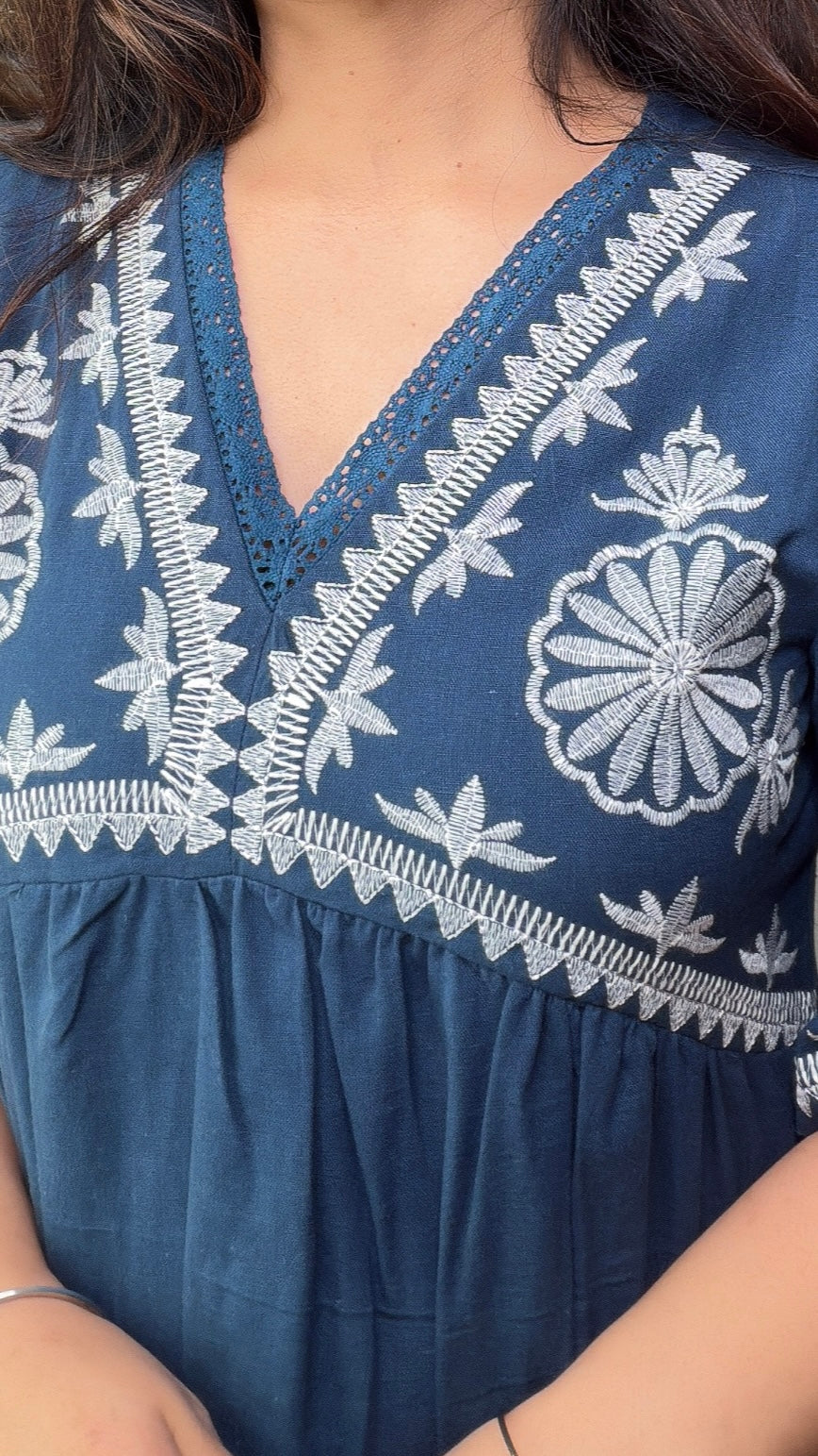 Zarelle Indigo Bloom Dress