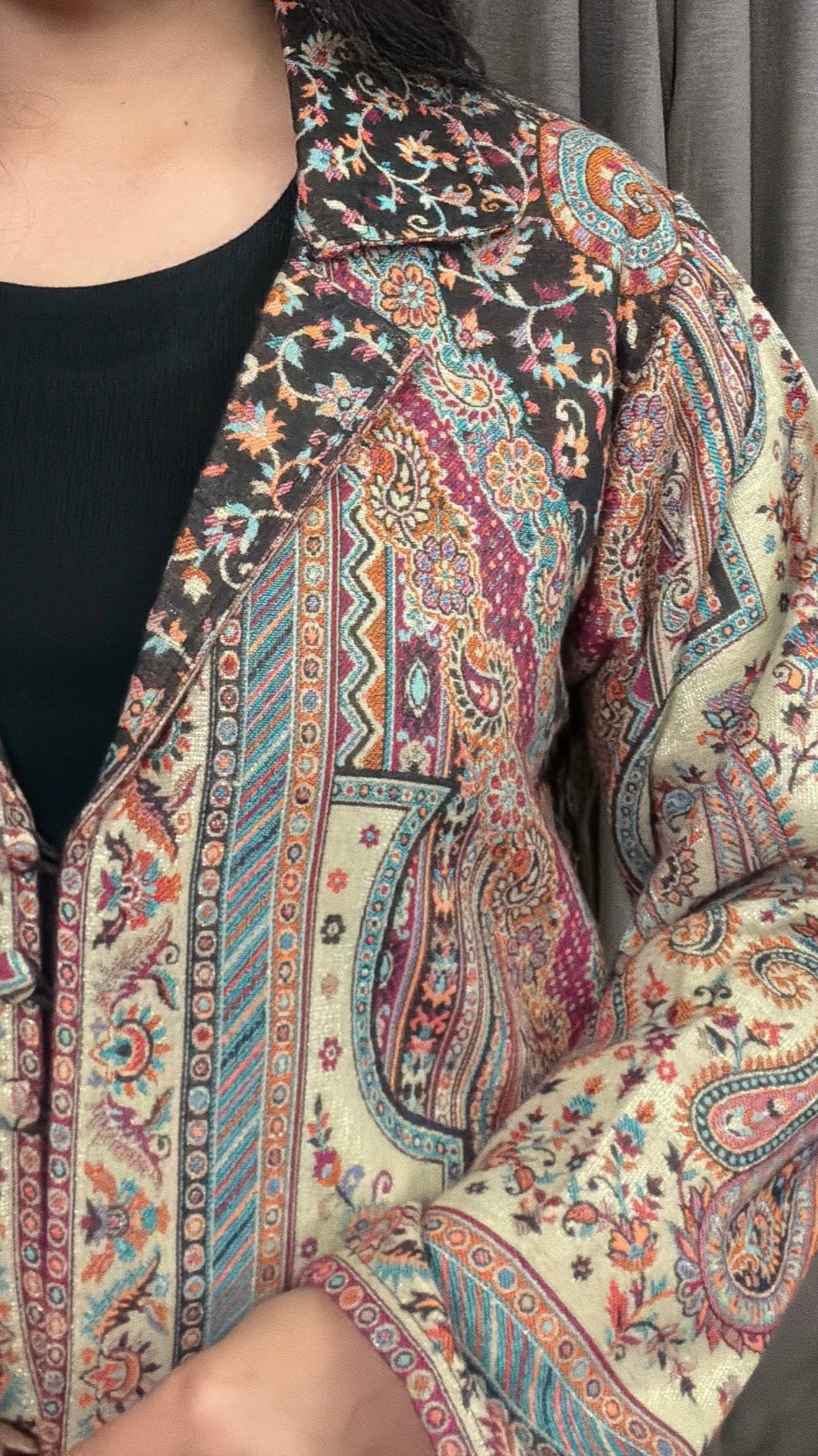 Kashmirae – Jamdani Pashmina Coat Set