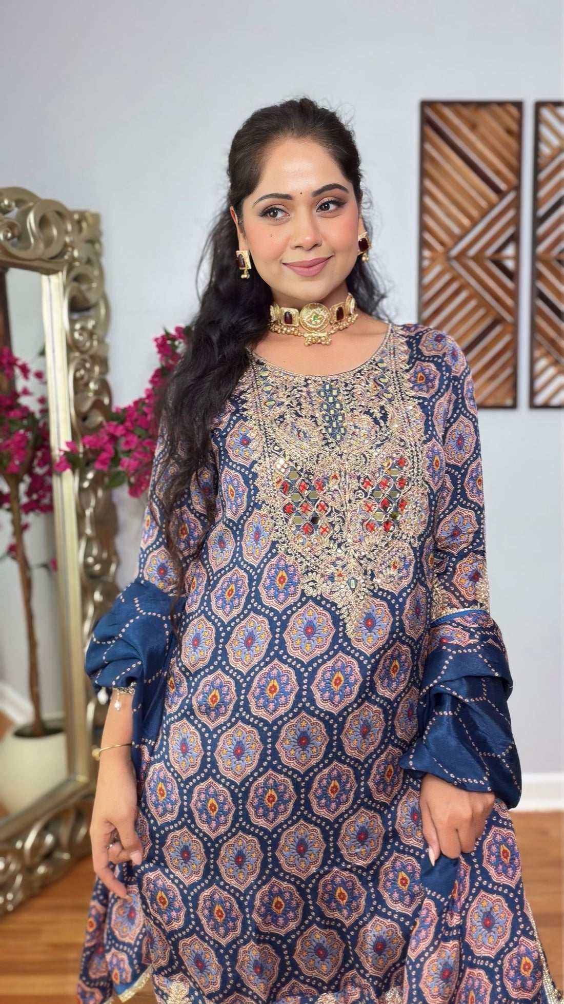 Ziya Ajrak Chinon Silk Suit