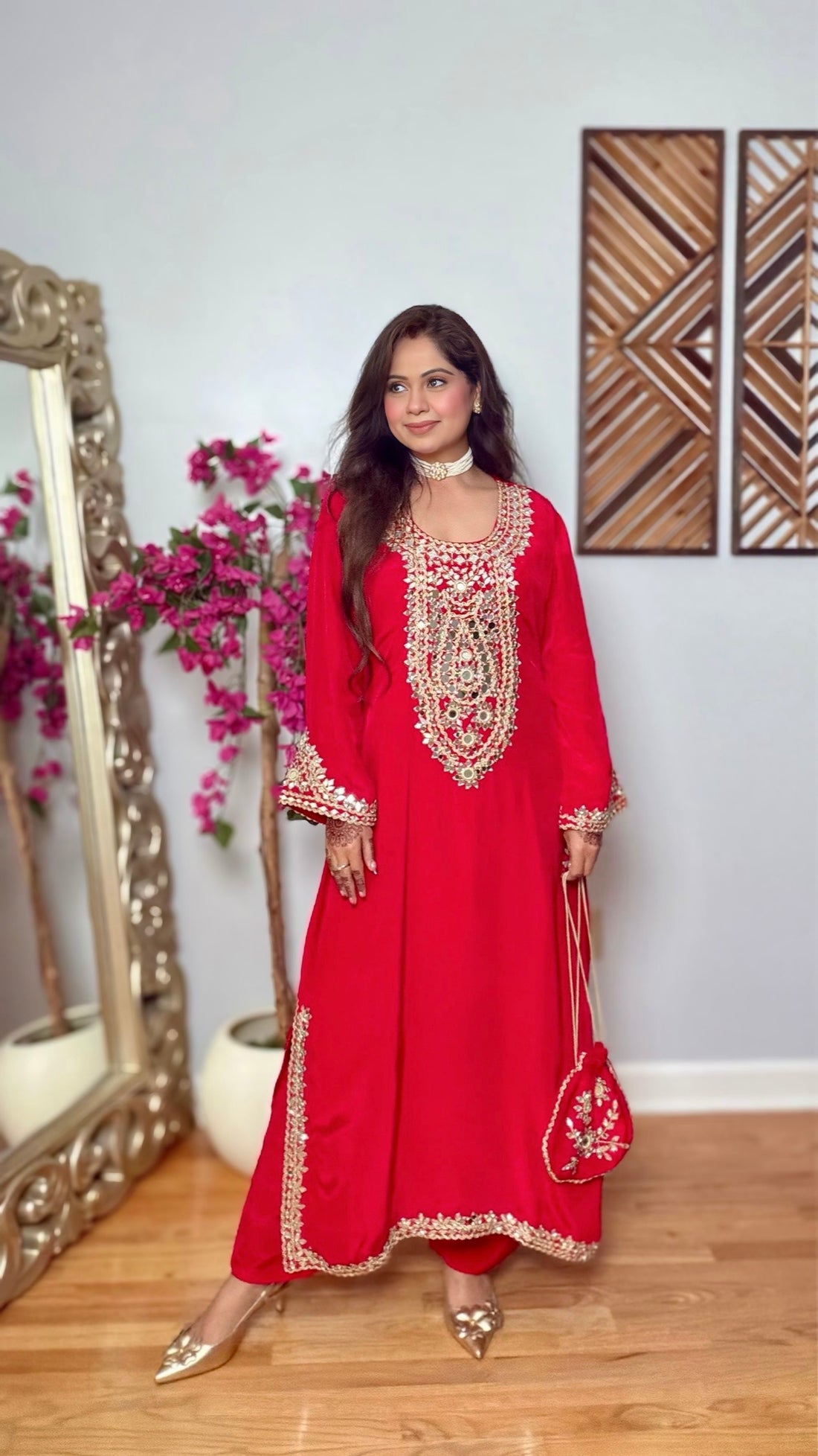Ruchika – Mirror Work Pakistani Style Kurta Set