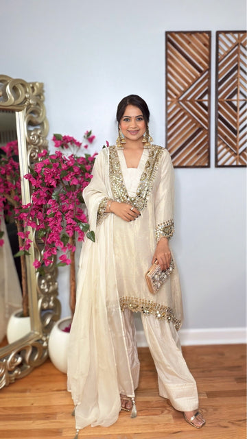 Zarelle Ivory Farshi Suit