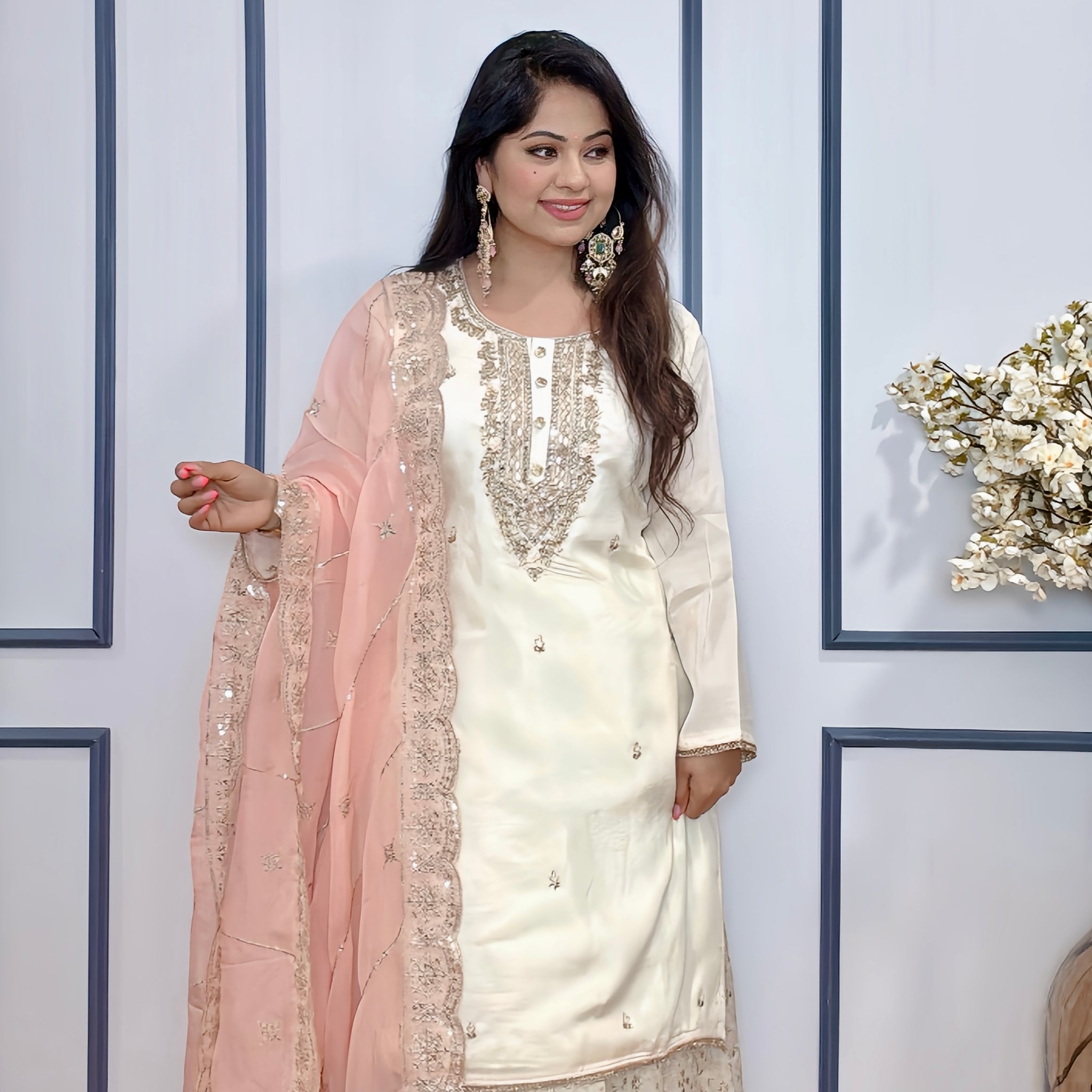 Nooré Blush Elegance Skirt Suit