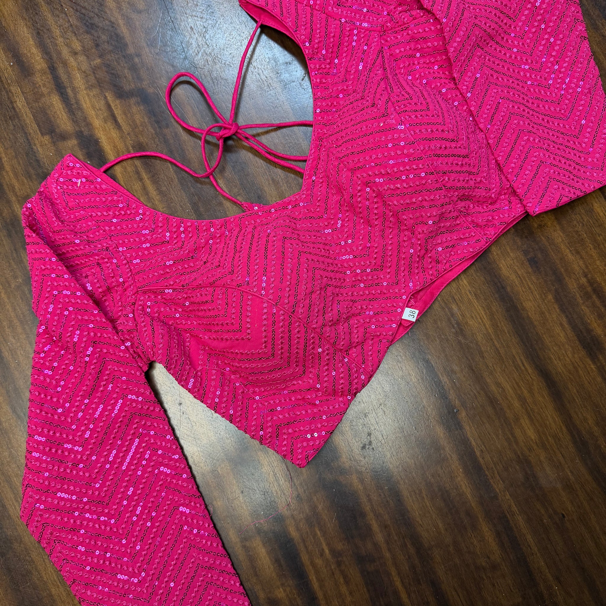 Velina Pink Embroidered Blouse