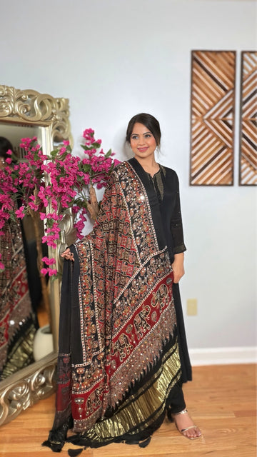 Azehria Ajrak Dupatta