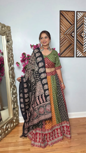 Rangini Ajrak Chaniya Choli