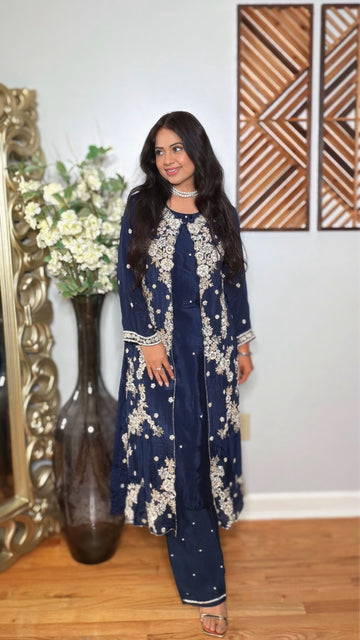 Meher Noor Chinon Silk Suit