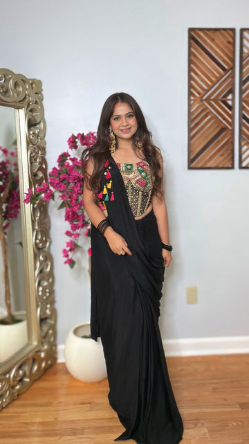 Aavya Chinon Silk Ready-to-Wear Saree