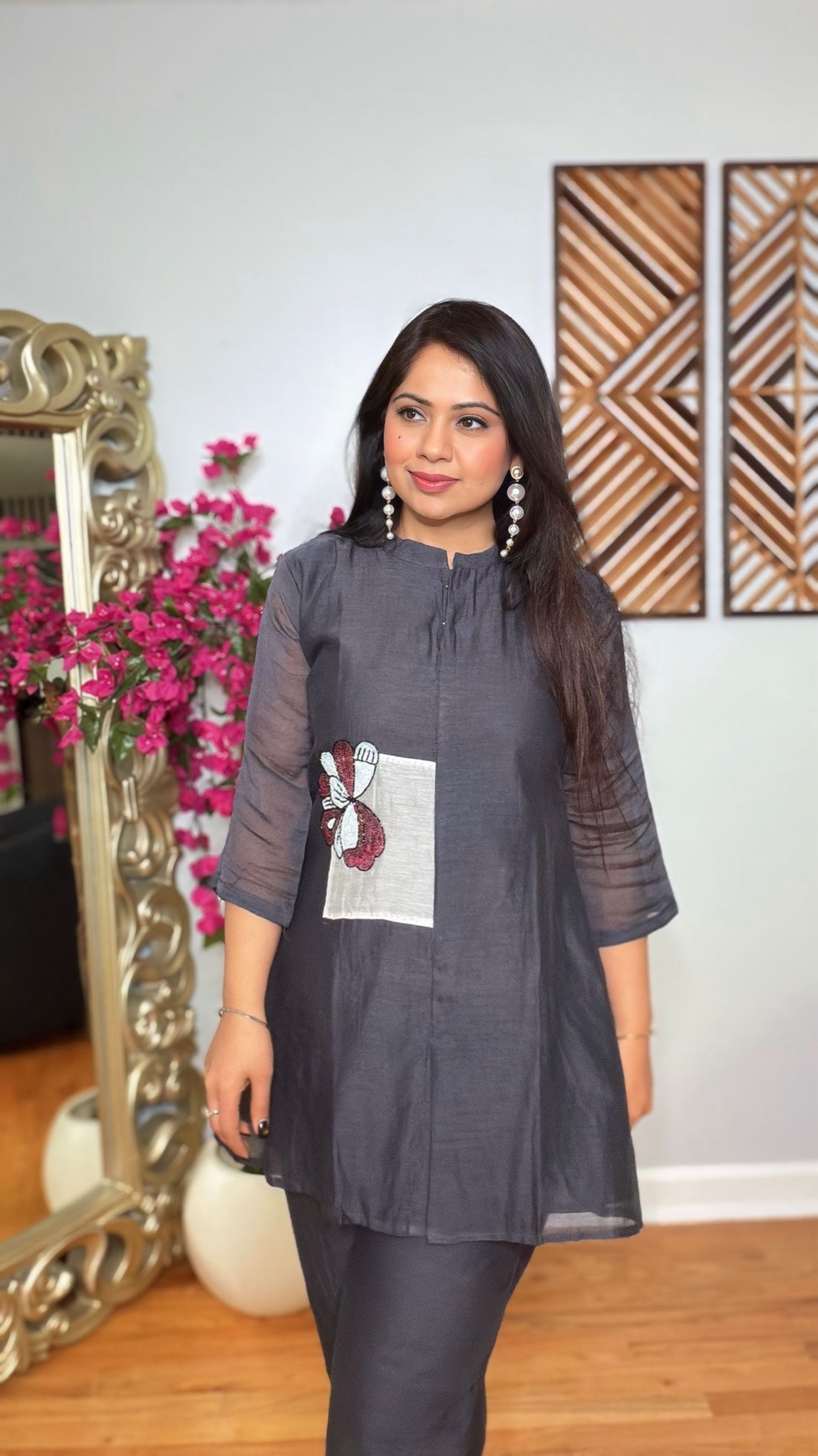 ZARIAH-Chanderi Silk Contemporary Co-ord Set