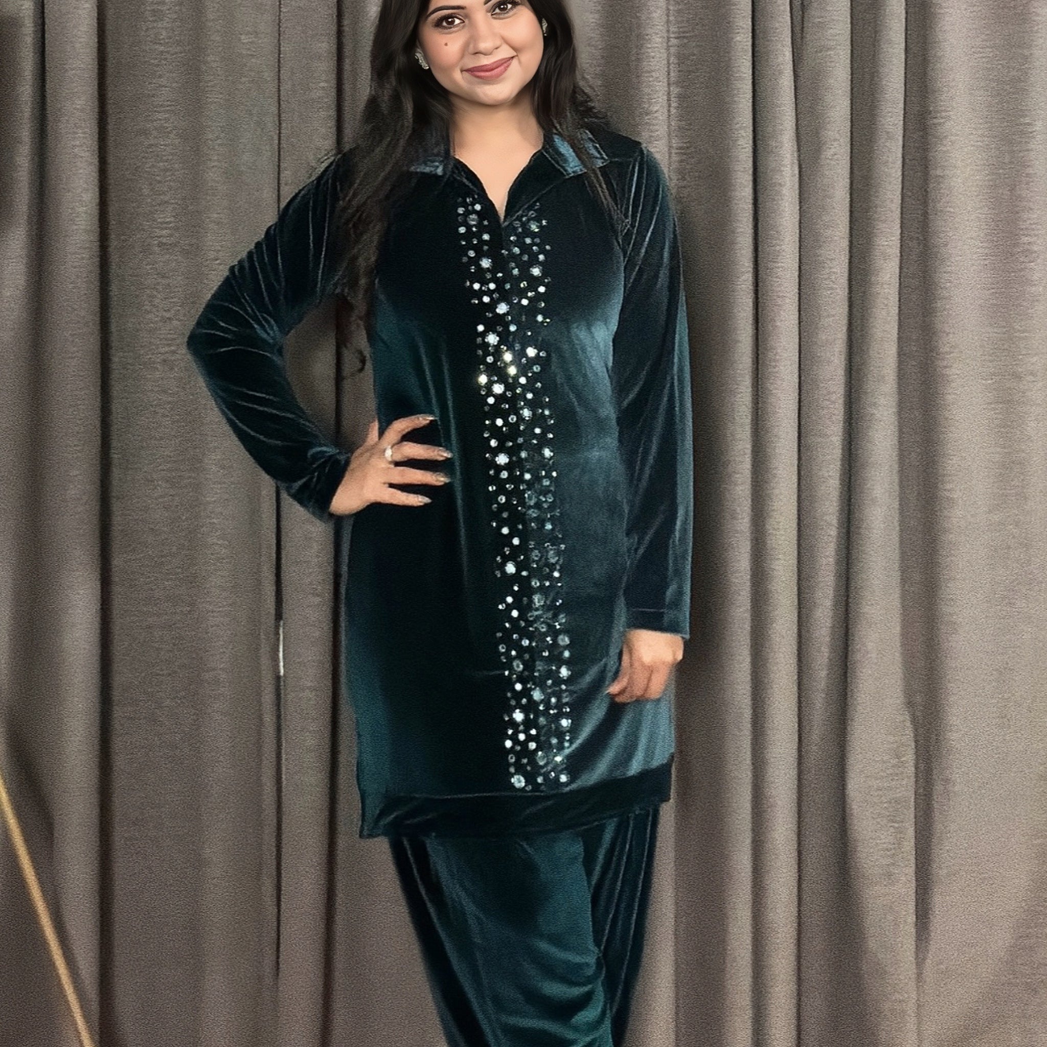 Zuhaira – Velvet Farshi Cord Set