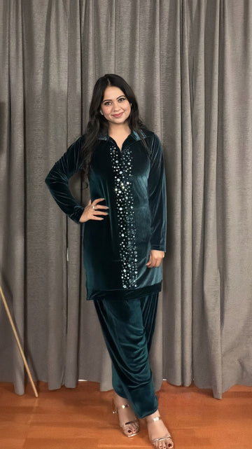 Zuhaira – Velvet Farshi Cord Set