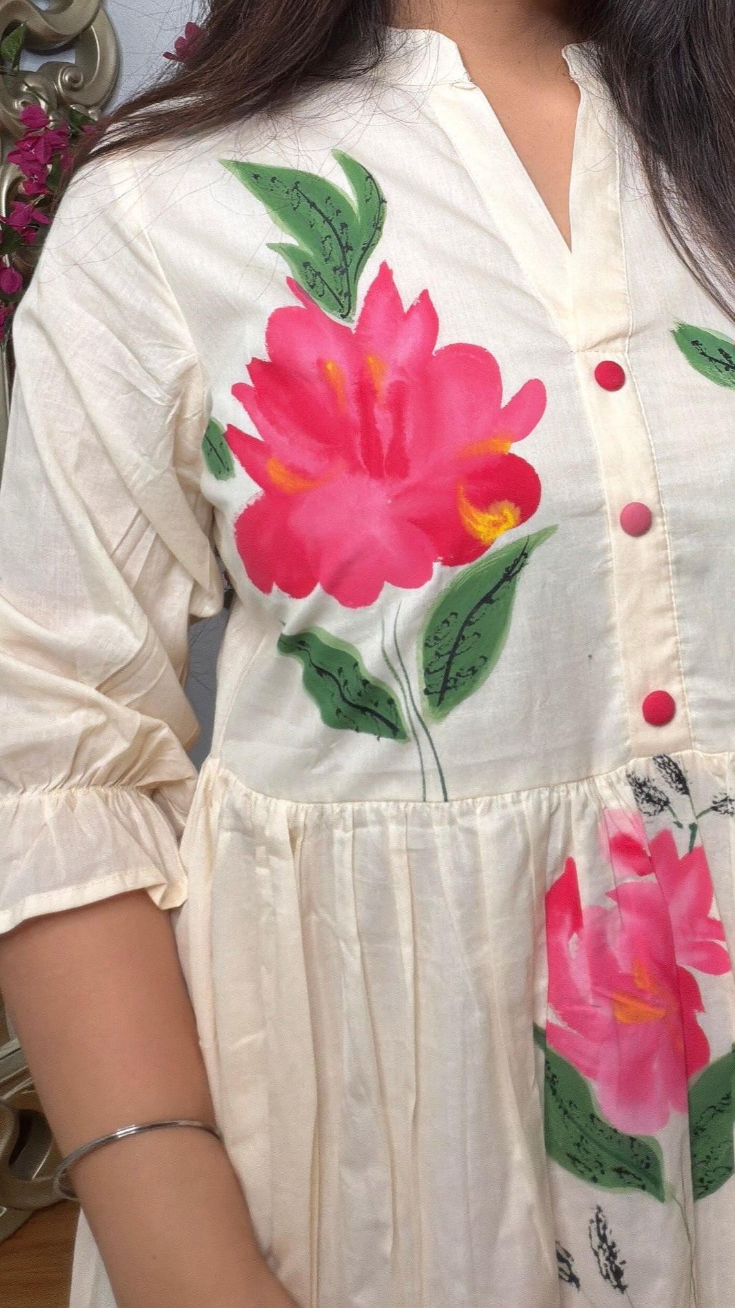 Rosyra Floral Cotton Midi Dress