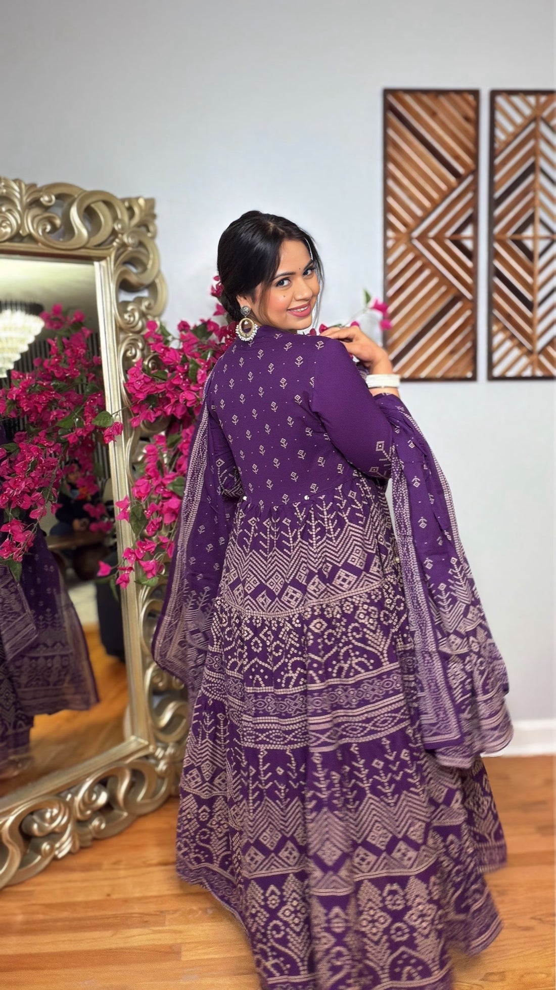 Zyra Plum Heritage Anarkali Set