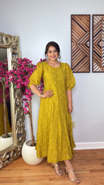 Zarelle Raw Silk A-Line Dress Set