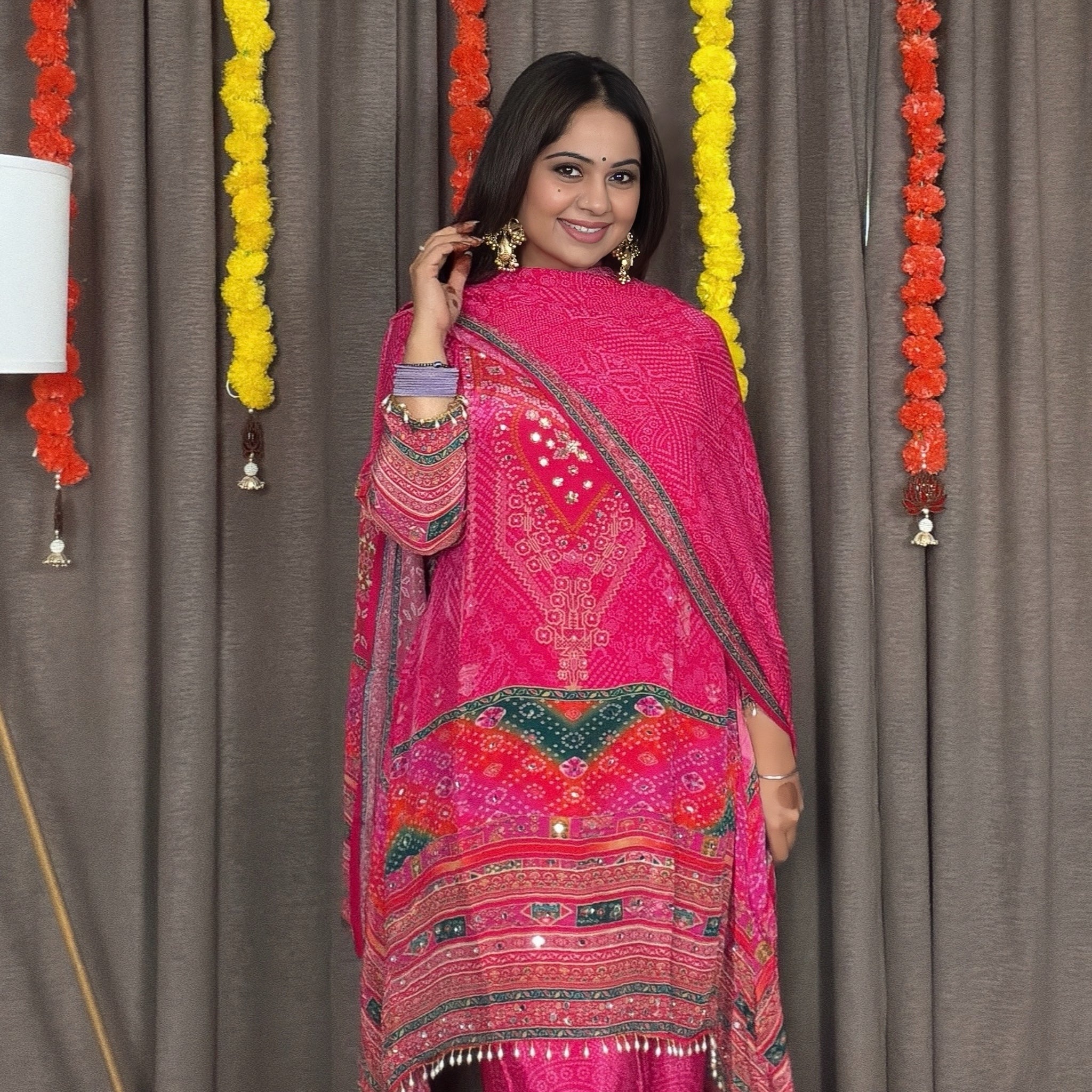 Maisha – Digital Printed Crepe Silk Suit Set