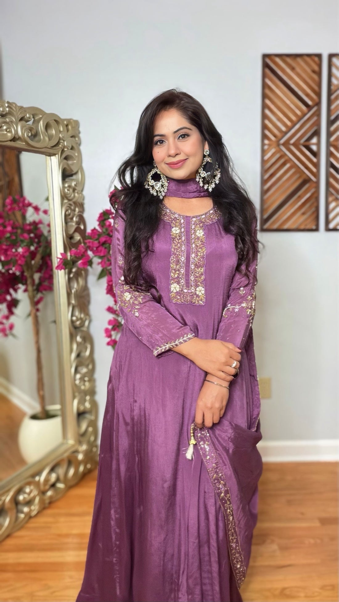 Ishmya Chinon Silk Anarkali Suit