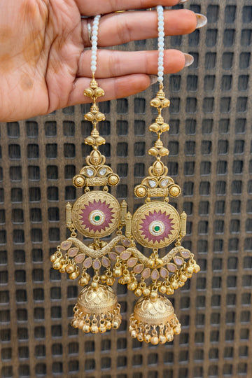 Sharini Antique Brass Long Jhumka Earrings
