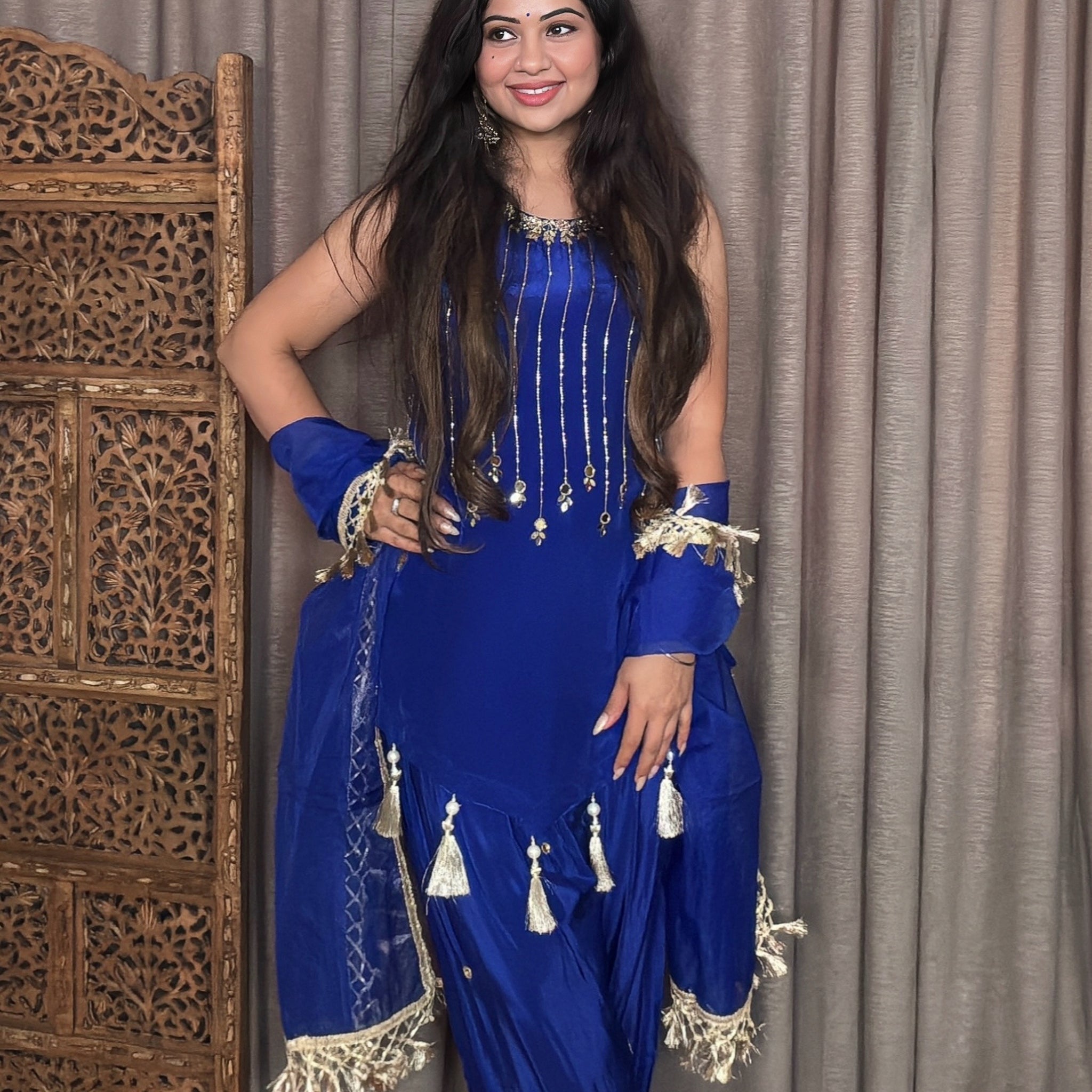 Blue Radiance Farshi Suit