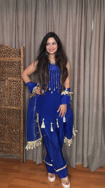 Blue Radiance Farshi Suit