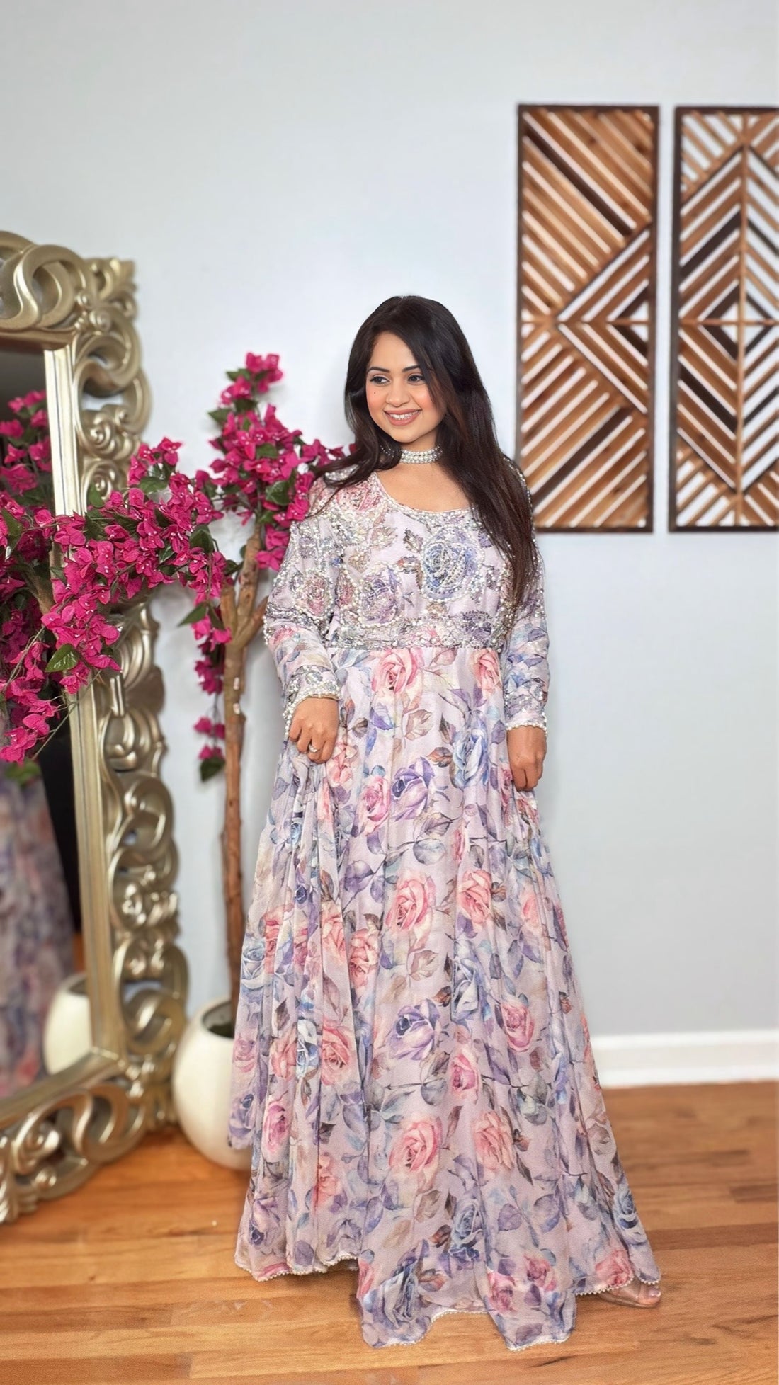 Elunara Mist Gown With Dupatta