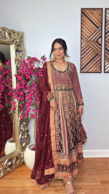 Ruhanika Pure Silk Anarkali Suit Set