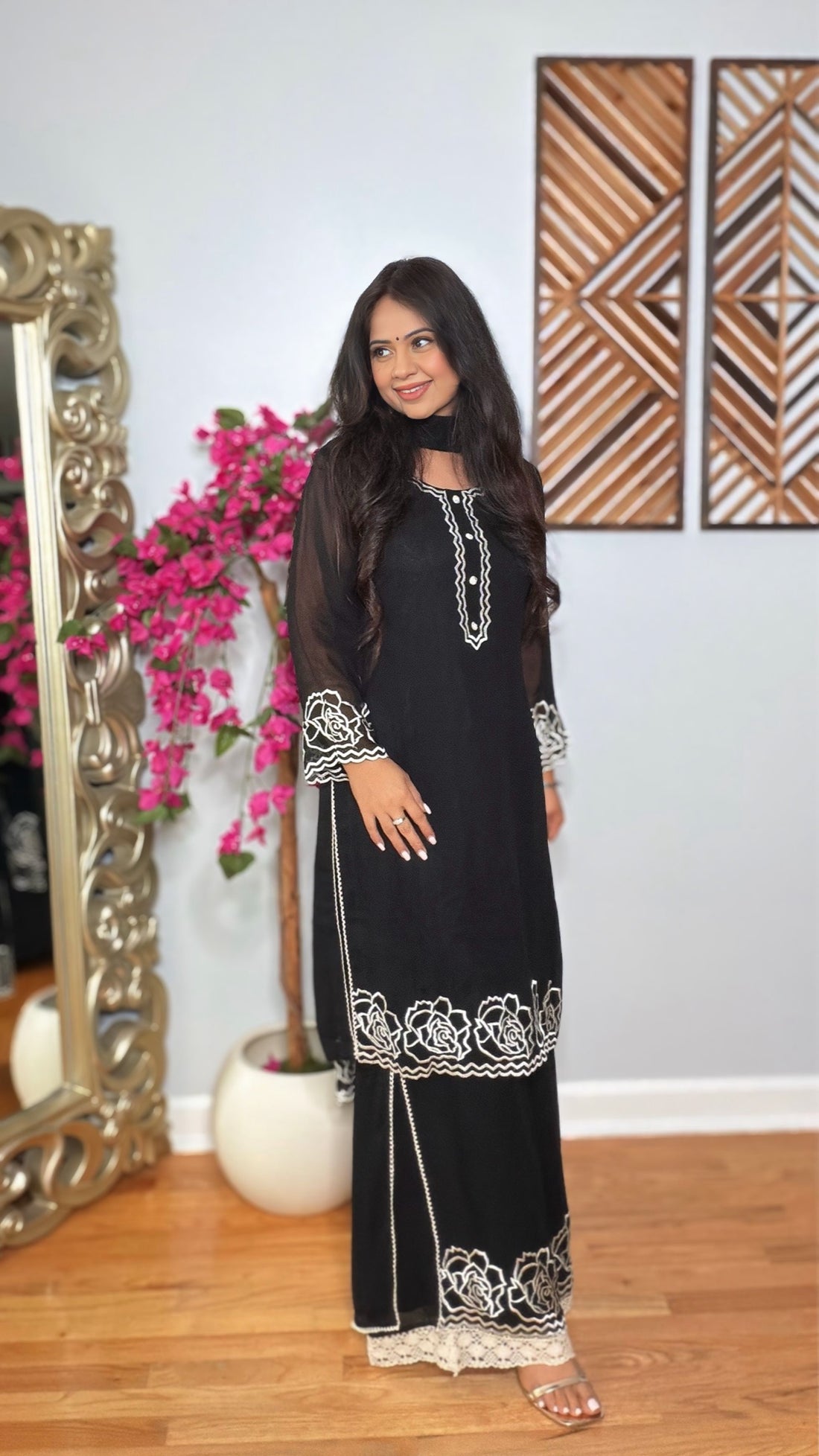 Averique Georgette Palazzo Suit