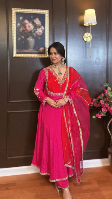 Zariva – Chinon silk Anarkali