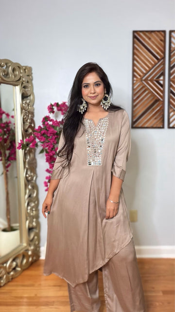 Amoda Mirror Work Co-ord Set