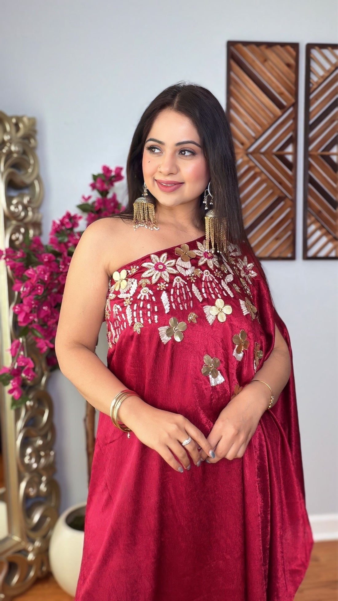 Zyvelle Crimson Kaftan Set