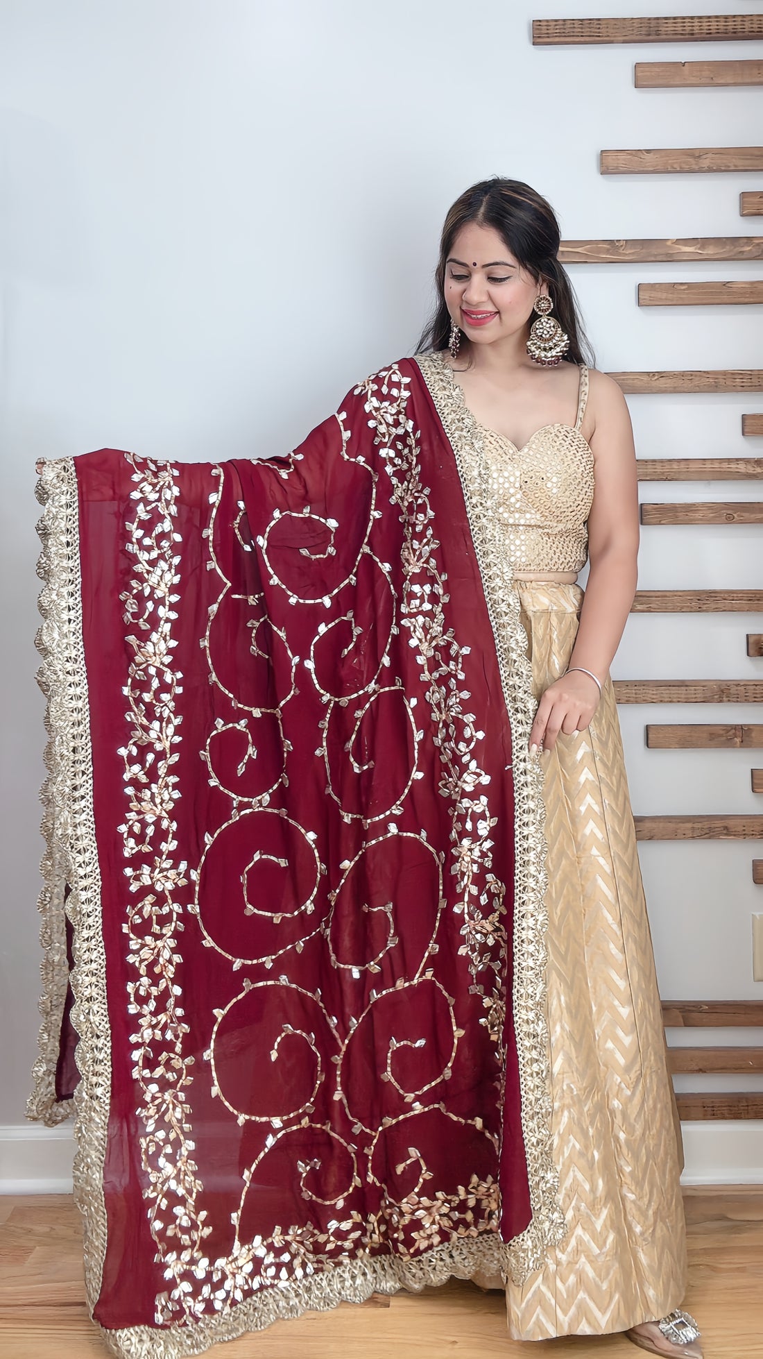 Regal Glow – Gotta Patti Georgette Dupatta