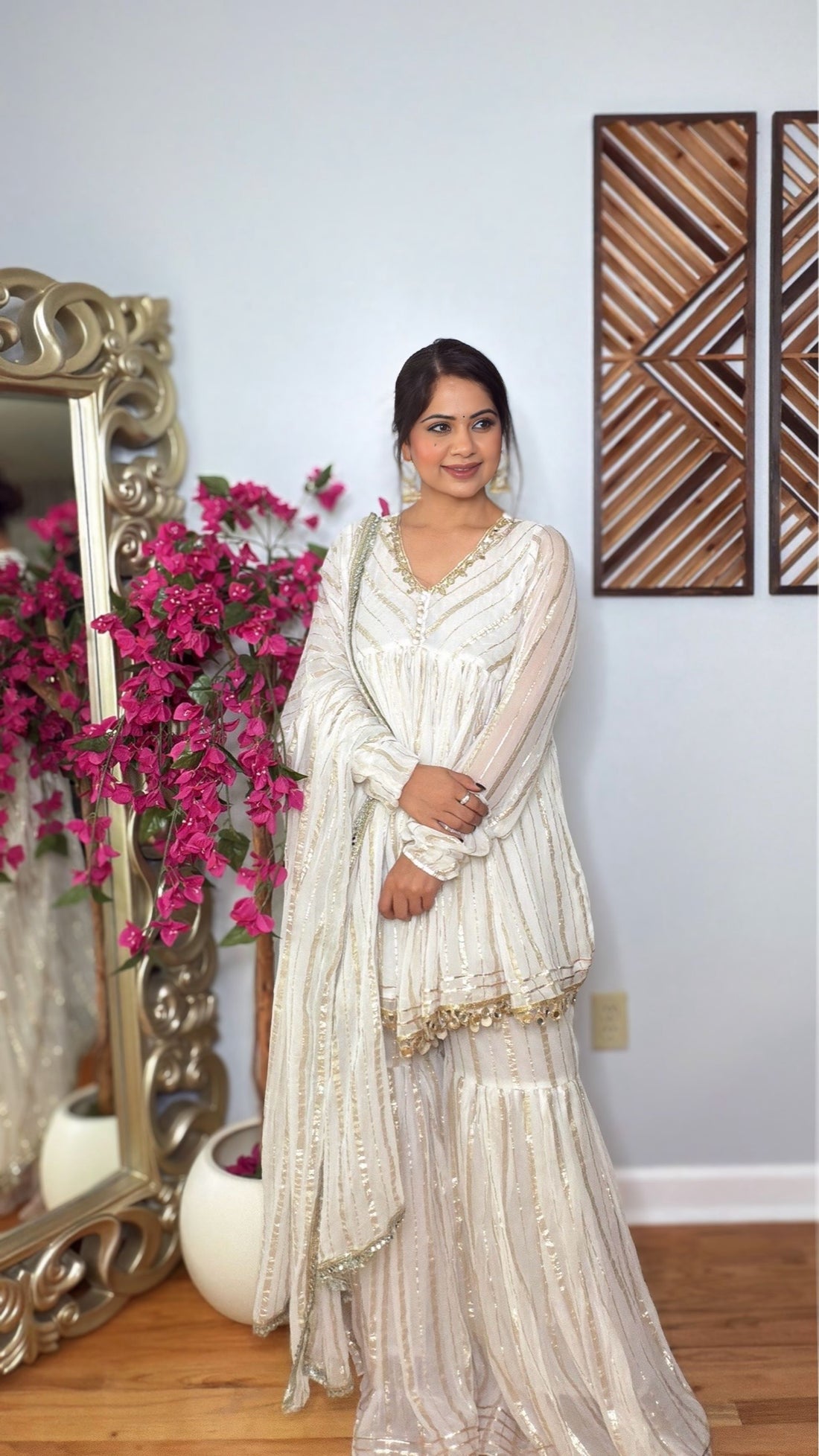 Aafreen – Viscose Georgette Zari Gharara Suit