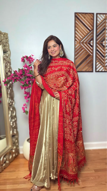 Rajvani Gajji Silk Vintage Dupatta