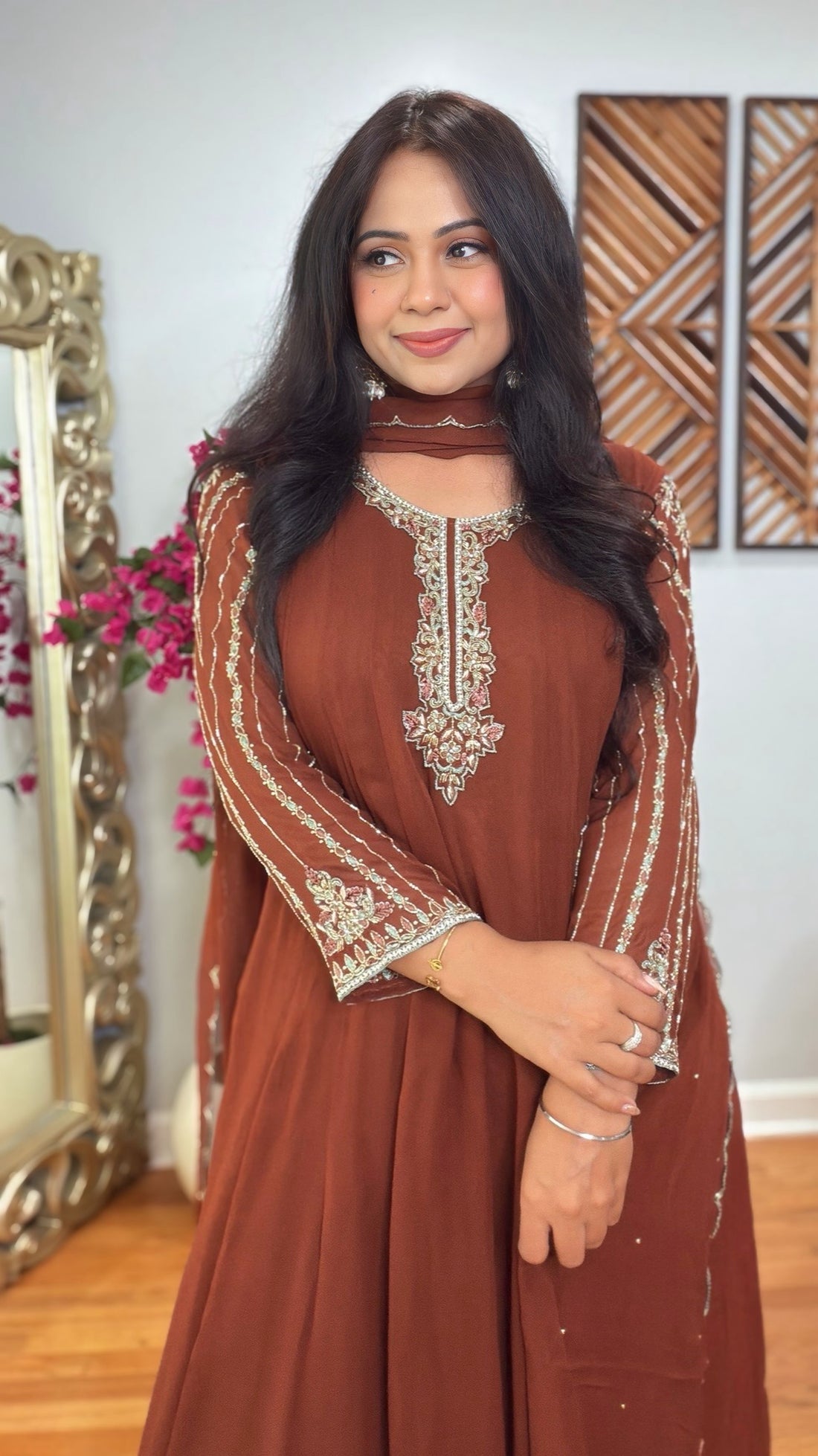 Ruhani Georgette Anarkali
