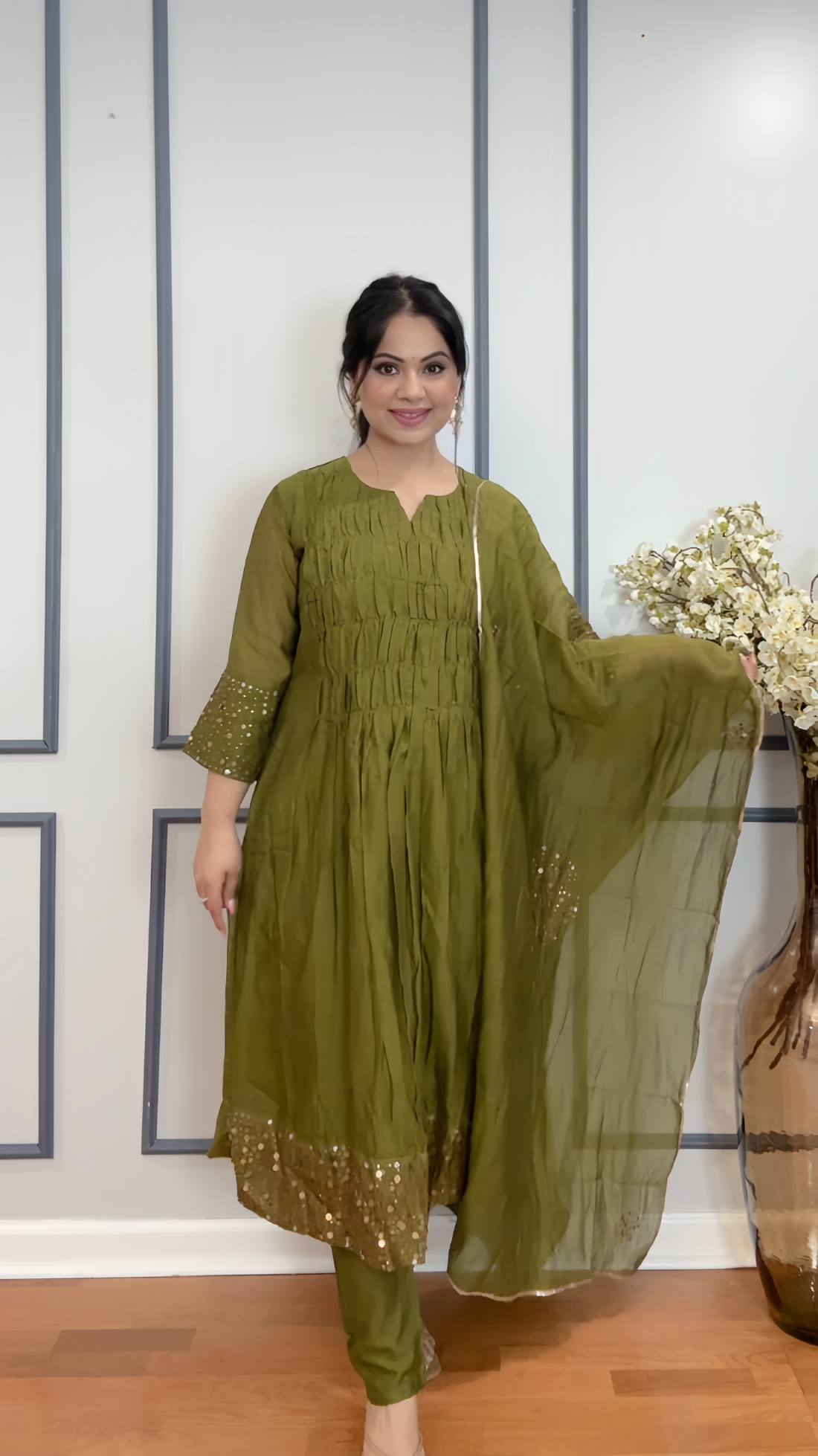 Mehr Mehendi Sequin Anarkali