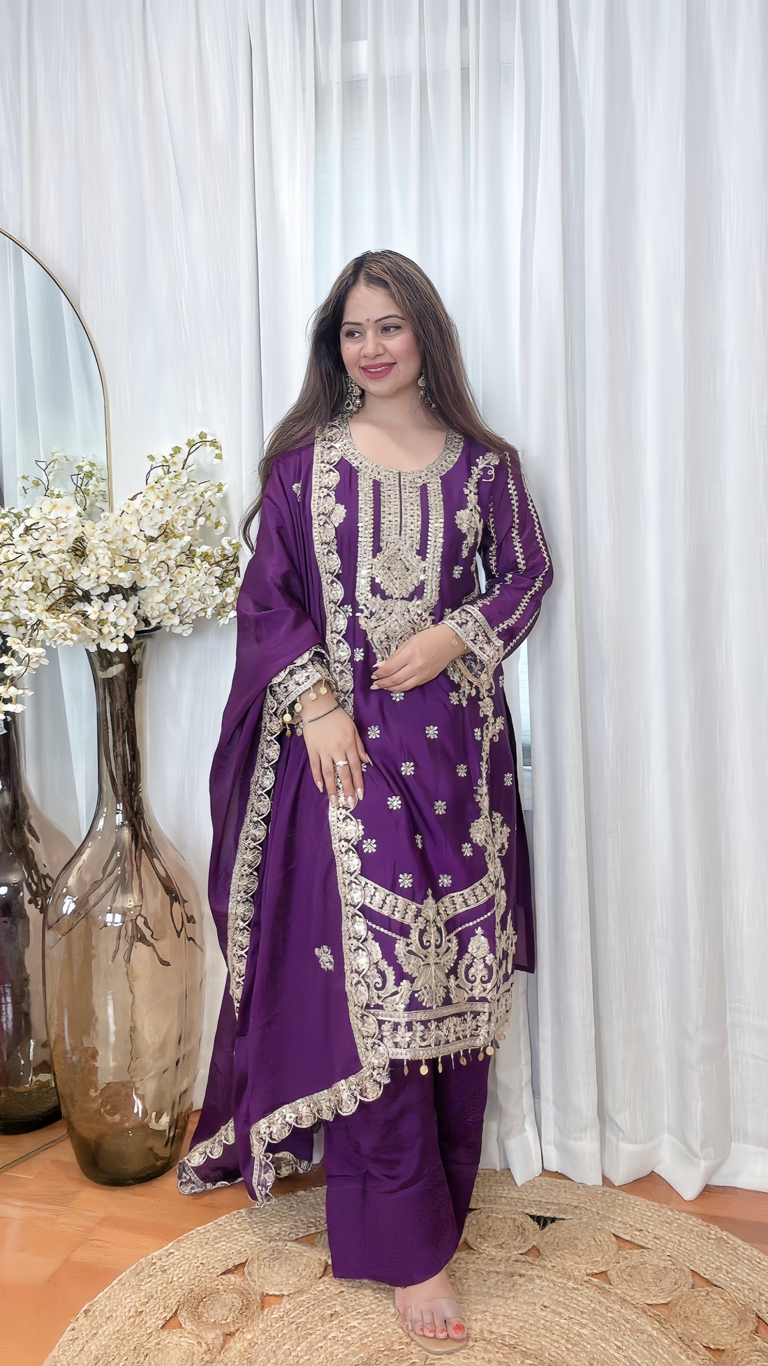 Noor-e-Violet – Royal Farshi Elegance