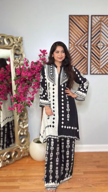 Azerra Noir Crepe Cord Set