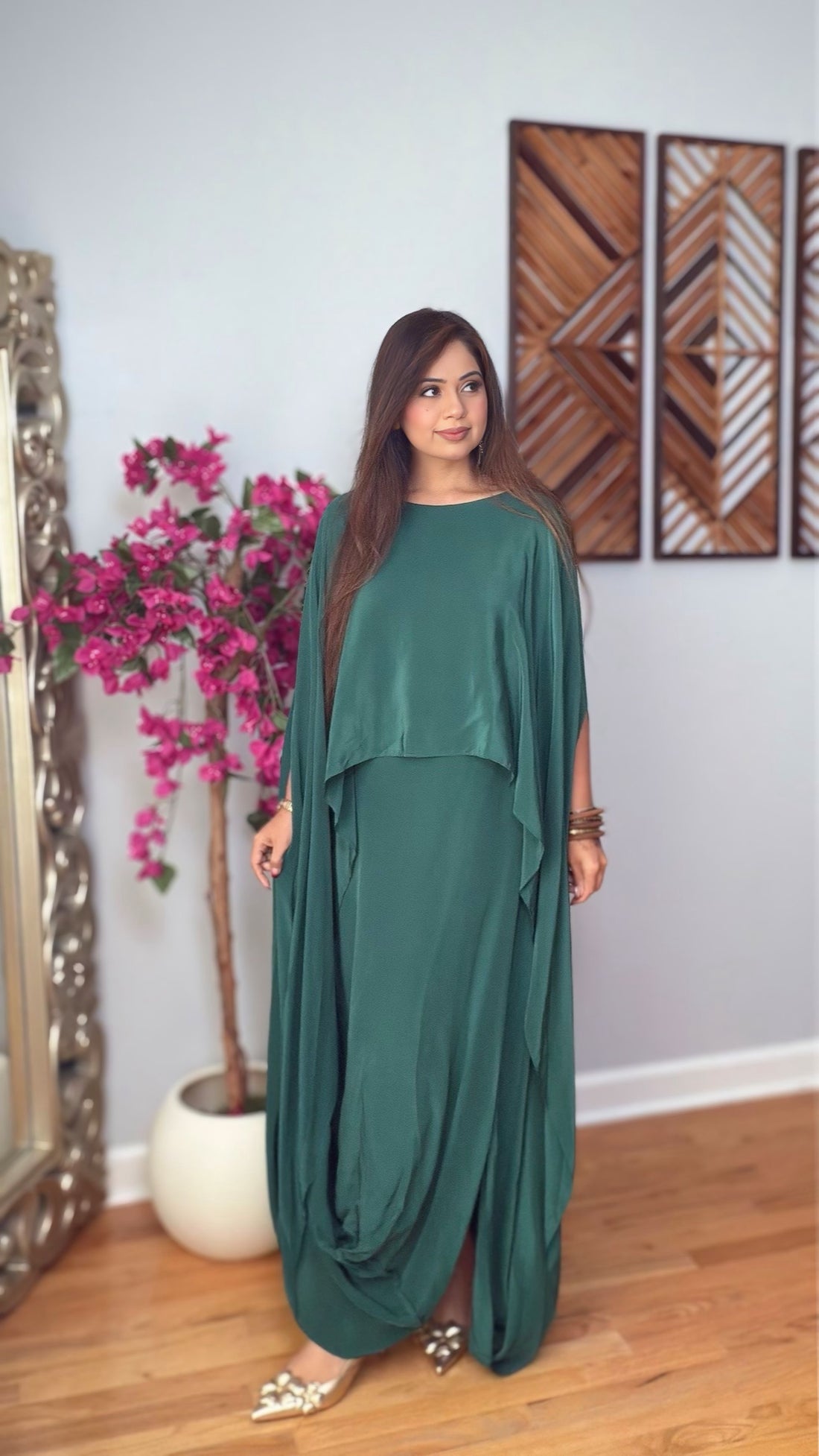 Aarini Layered Crepe Silk Dress