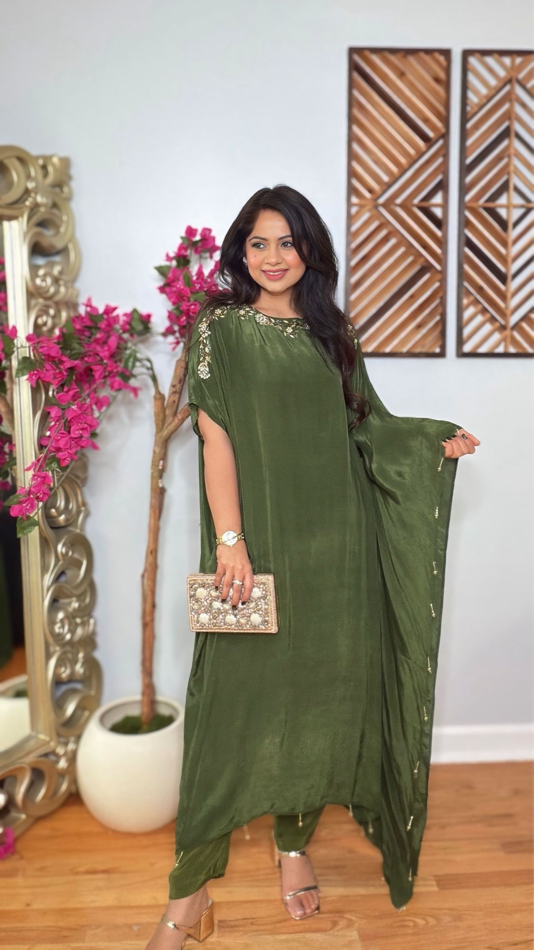 Elvaria Drape Kaftan Set