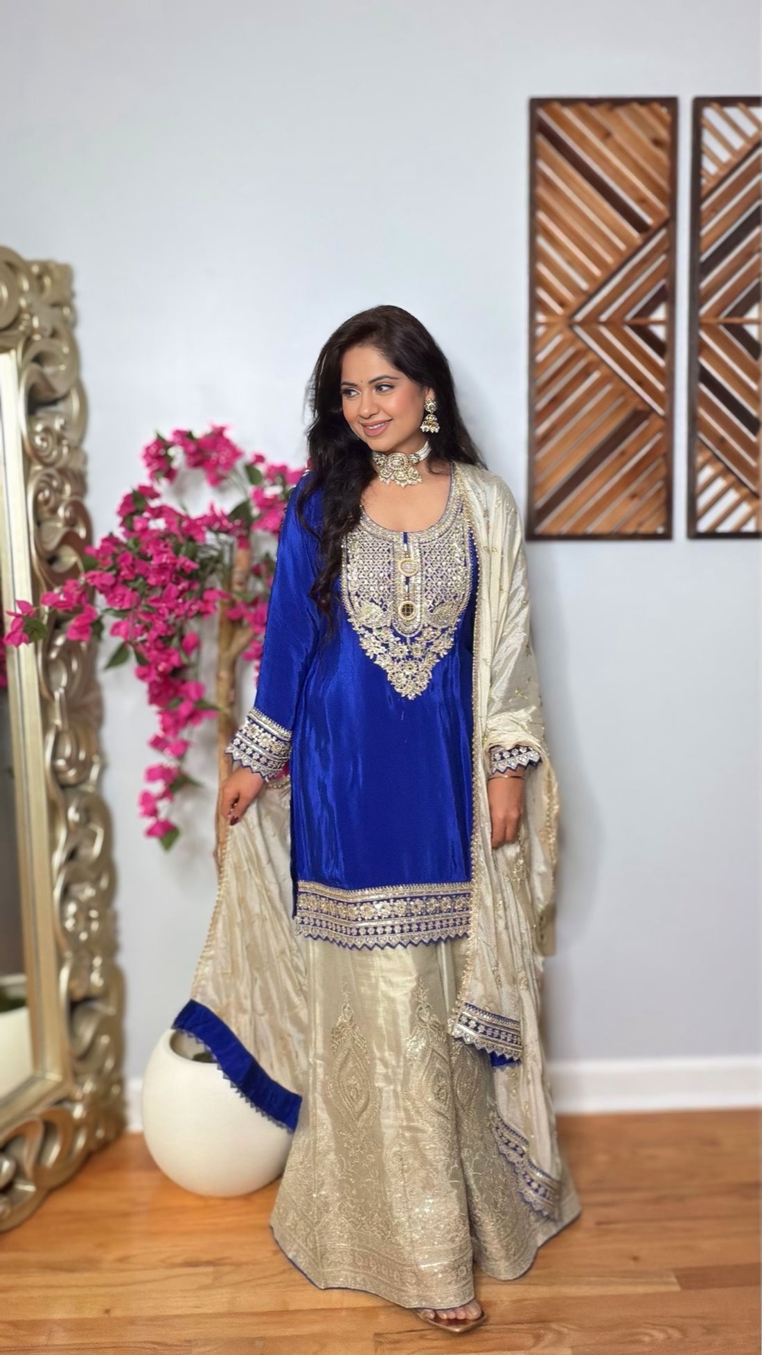 Vanya Royal Blue Sharara Suit