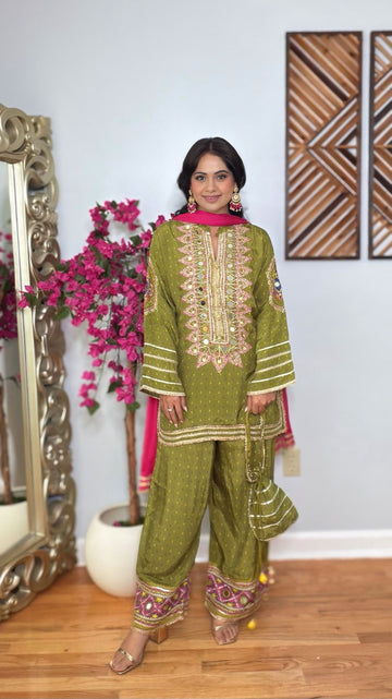 INAYAT — Muslin Silk Palazzo Suit