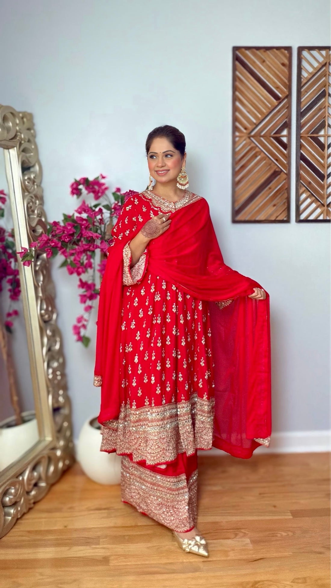 Raktika – Red Anarkali Suit Set
