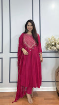 Mulmul cotton loose style suit USA
	
Indian loose fit cotton suit for women USA
	
Comfortable ethnic cotton suit USA