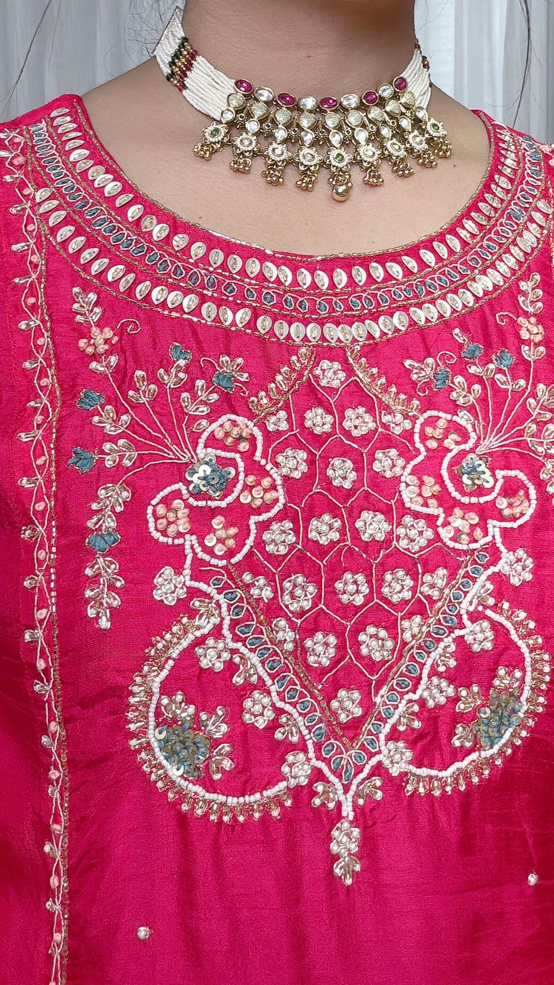 Gulraaz Raw Silk A-Line Suit Set