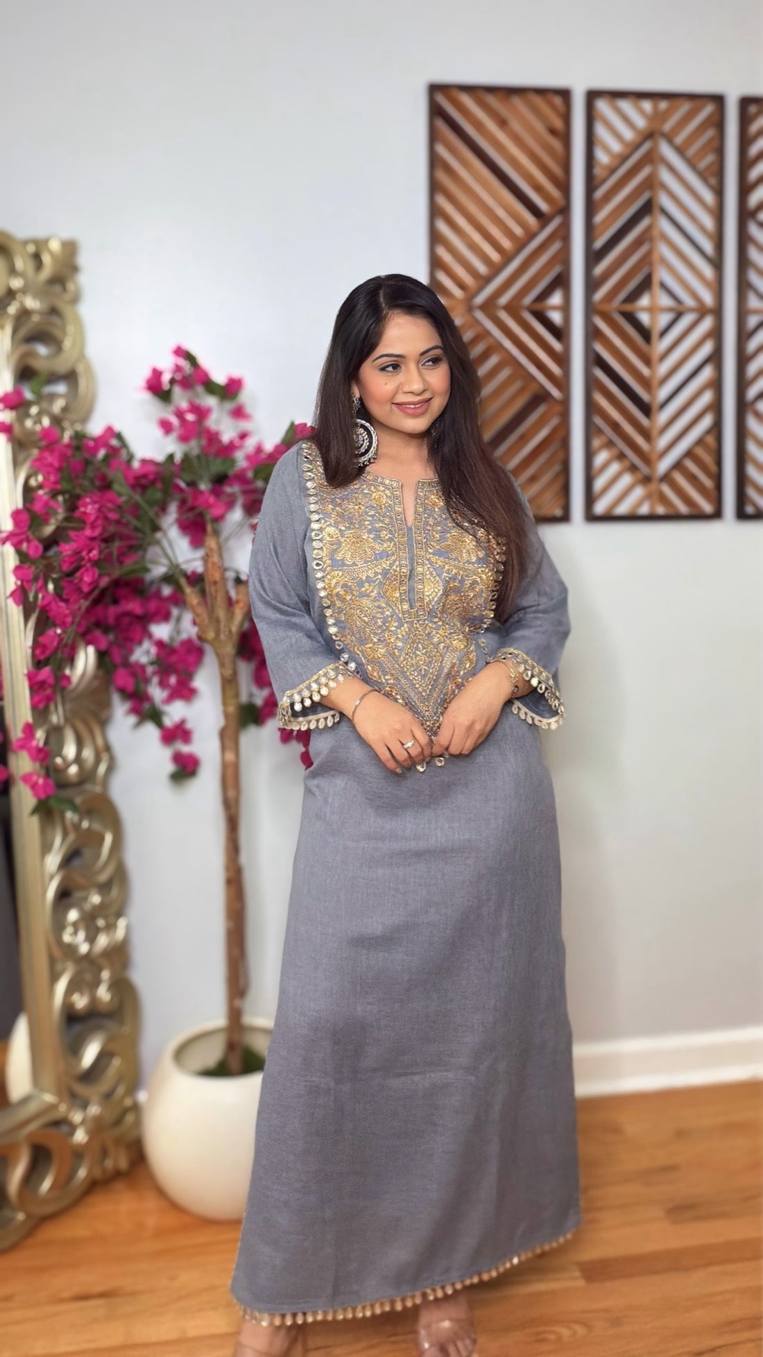 Averin Embroidered Kaftan Dress