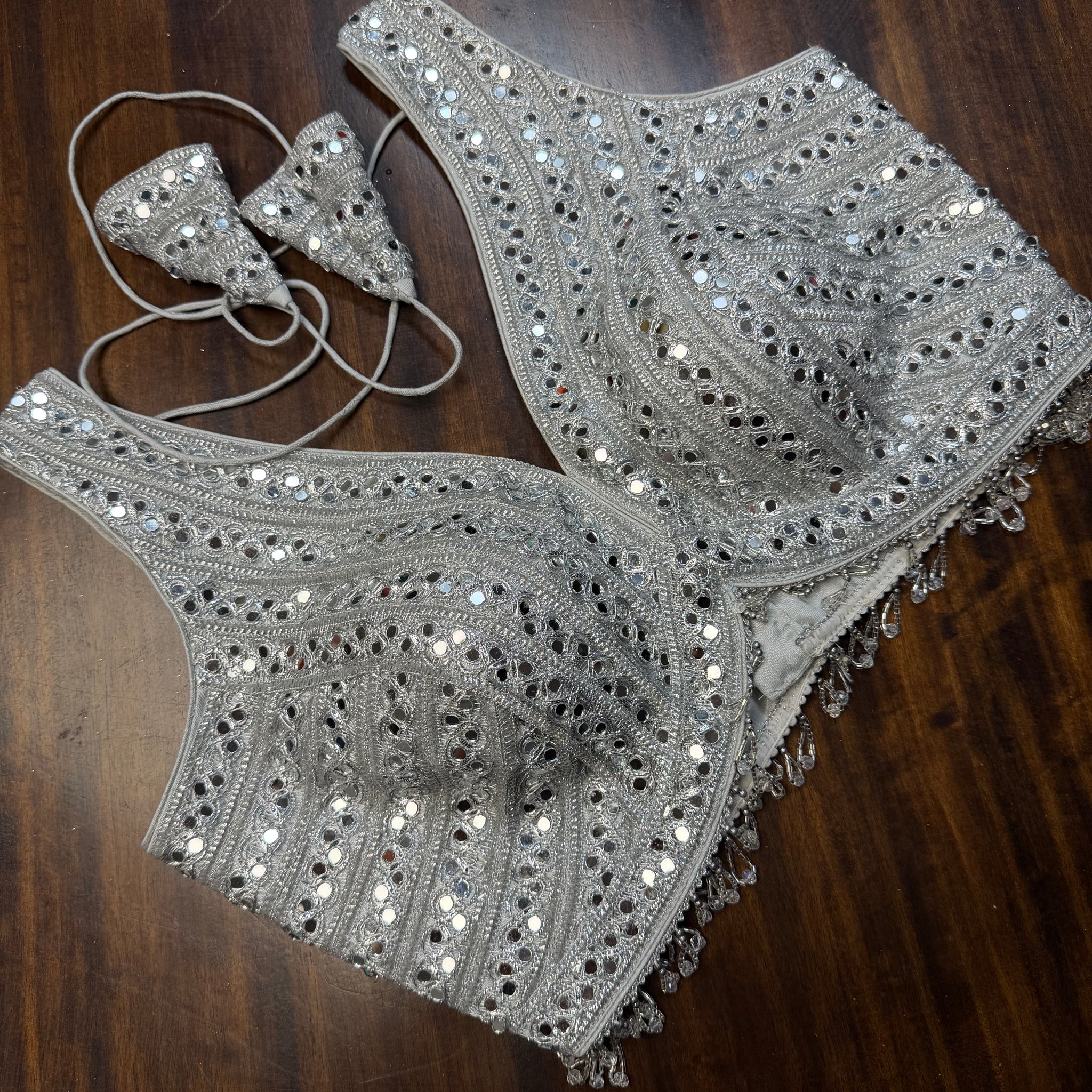 Zivara Silver Mirror Blouse