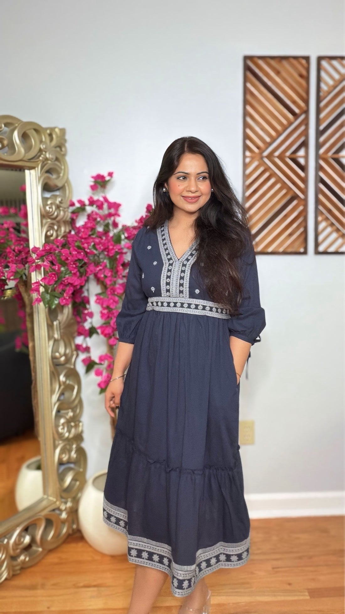 Navira Embroidered Dress