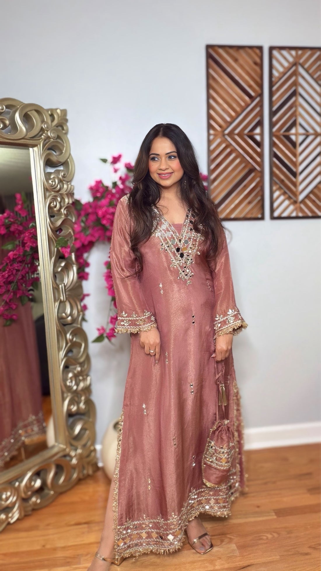 Zyvora Blush Radiance Kaftan