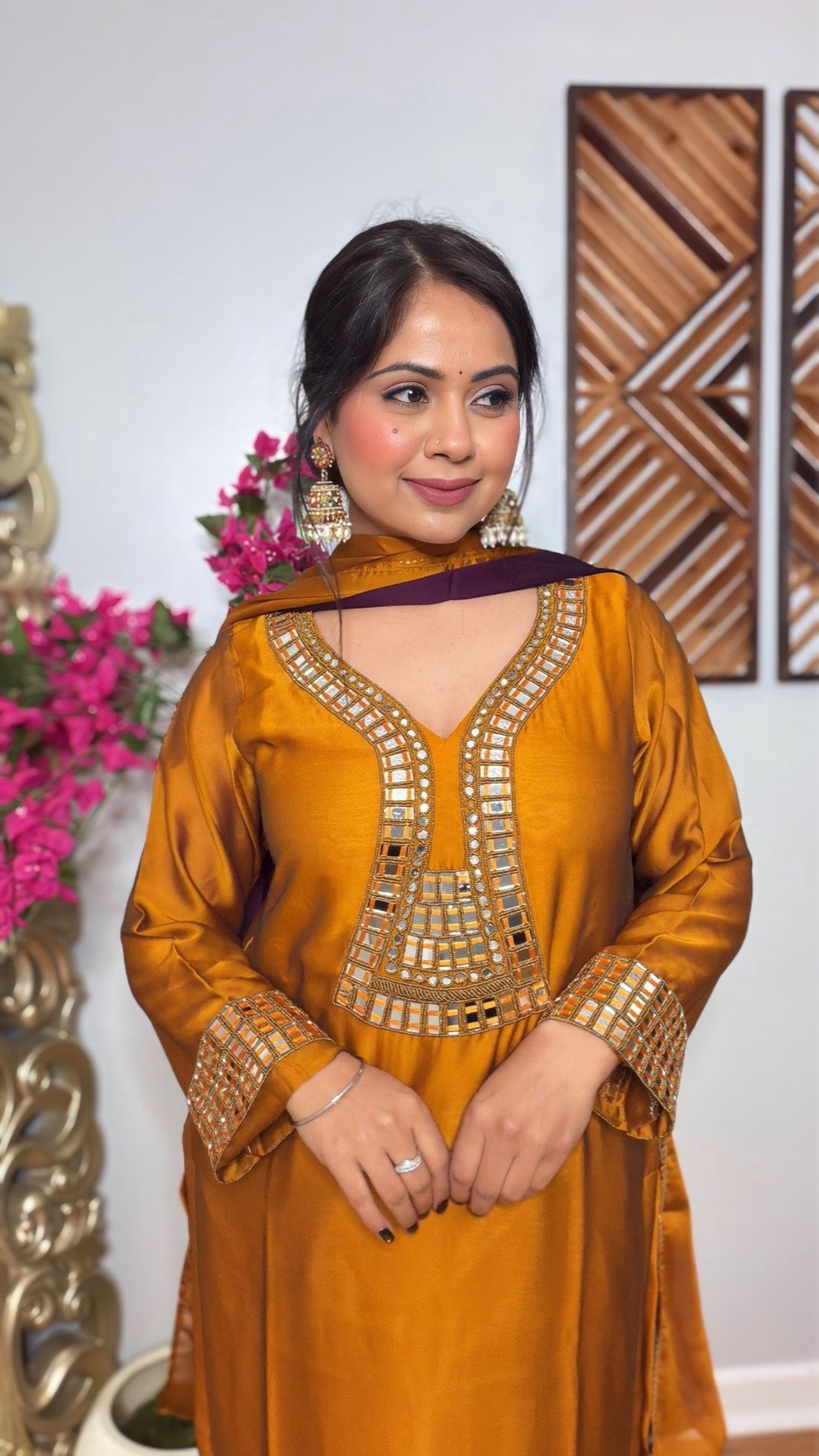 Zarehva Mirror Work Farshi Suit Set